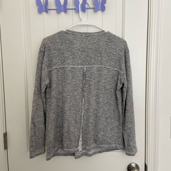 Democracy women’s faux leather‎ knit pocket long fall winter sleeve top medium - Picture 8 of 8